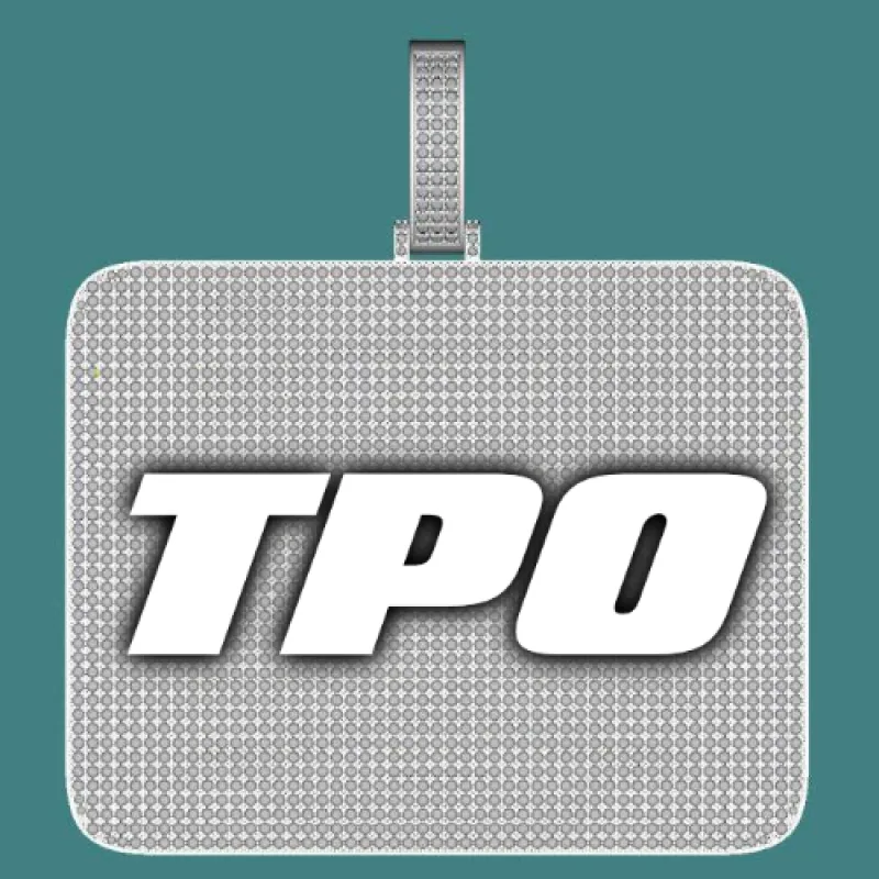 CUSTOM LETTER NECKLACE 3D BIG SQUARE made by The GUU Shop