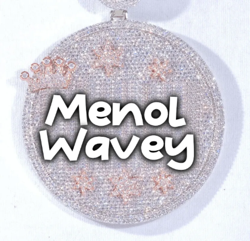 CUSTOM LETTER NECKLACE 3D BIG CROWN DISC made by The GUU Shop