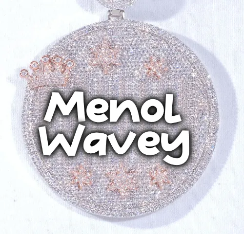 CUSTOM LETTER NECKLACE 3D BIG CROWN DISC sold by The GUU Shop