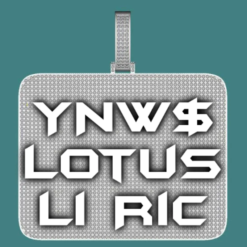 CUSTOM LETTER NECKLACE 3D BIG SQUARE made by The GUU Shop