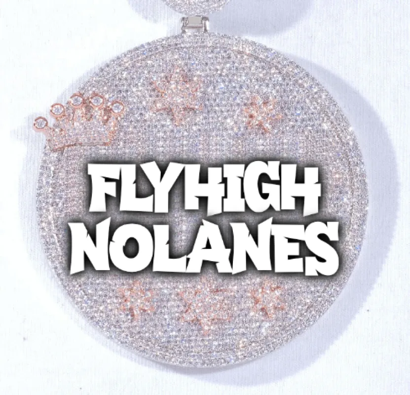 CUSTOM LETTER NECKLACE 3D BIG CROWN DISC made by The GUU Shop