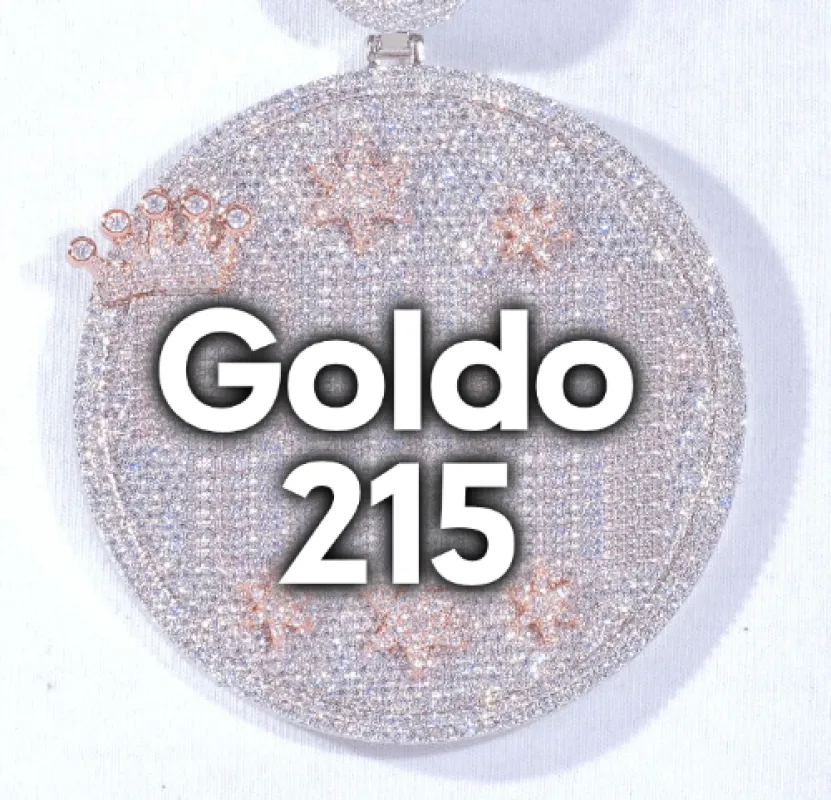 CUSTOM LETTER NECKLACE 3D BIG CROWN DISC made by The GUU Shop