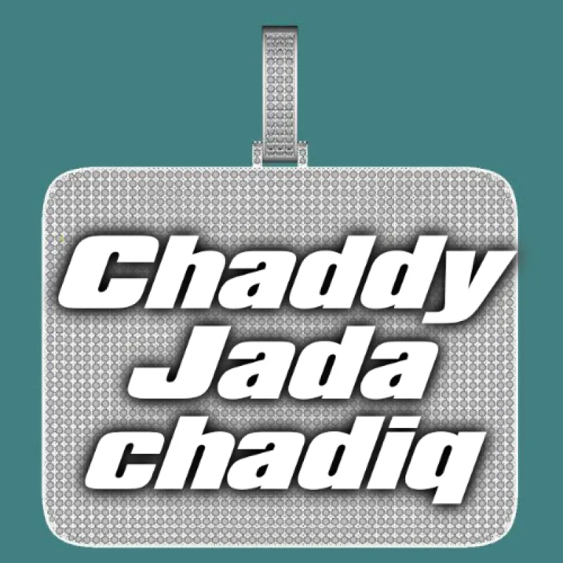 CUSTOM LETTER NECKLACE 3D BIG SQUARE made by The GUU Shop