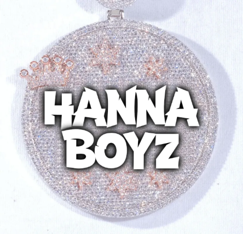 CUSTOM LETTER NECKLACE 3D BIG CROWN DISC made by The GUU Shop