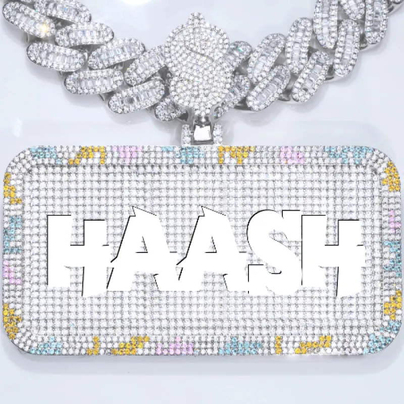 CUSTOM LETTER NECKLACE 3D COLORFUL SQUARE made by The GUU Shop