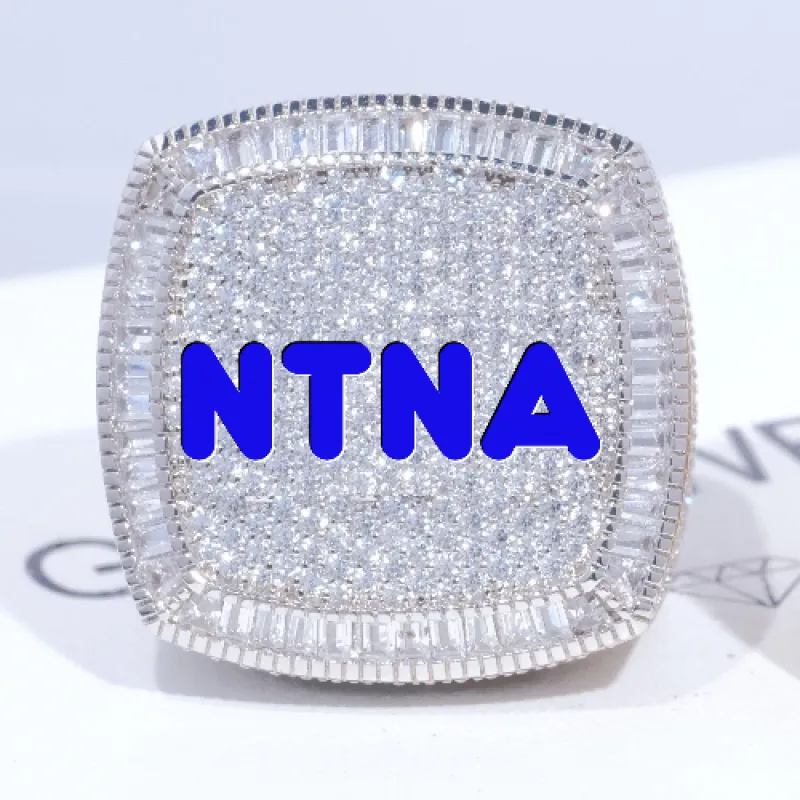 CUSTOM LETTER 3D ICED RING made by The GUU Shop