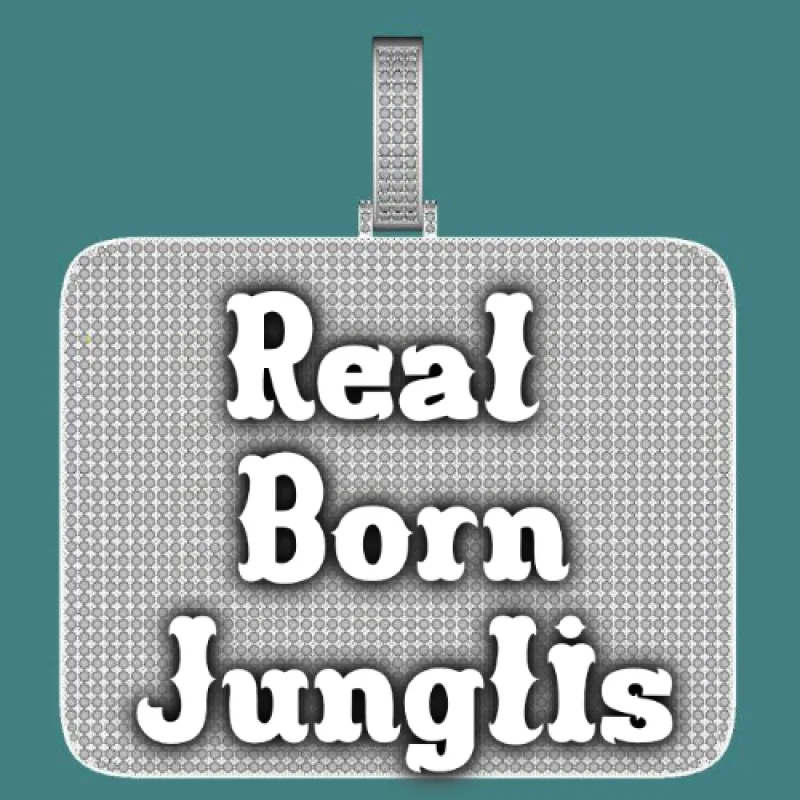 CUSTOM LETTER NECKLACE 3D BIG SQUARE sold by The GUU Shop