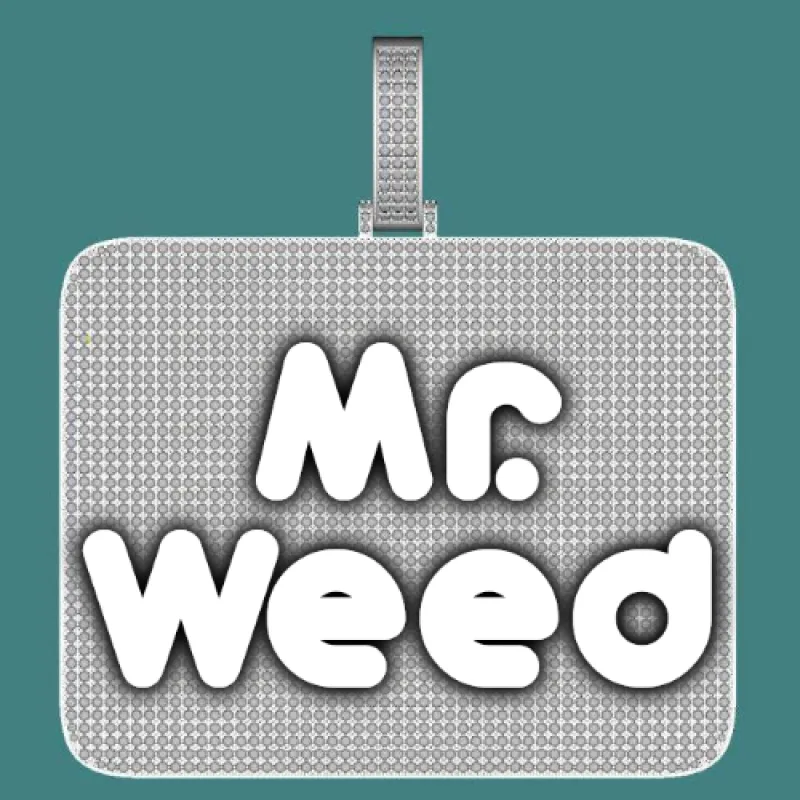 CUSTOM LETTER NECKLACE 3D BIG SQUARE made by The GUU Shop