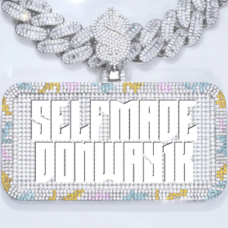 CUSTOM LETTER NECKLACE 3D COLORFUL SQUARE sold by The GUU Shop