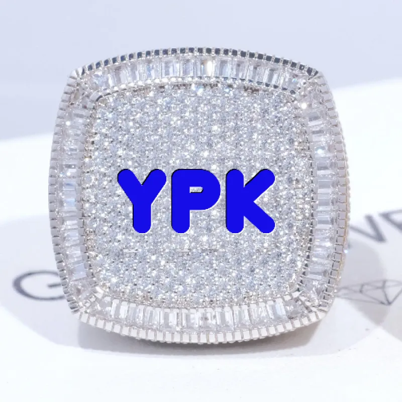 CUSTOM LETTER 3D ICED RING made by The GUU Shop