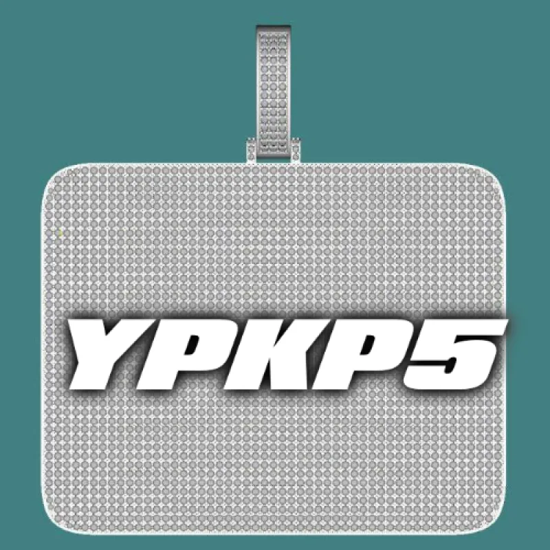 CUSTOM LETTER NECKLACE 3D BIG SQUARE made by The GUU Shop