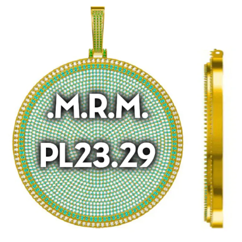 CUSTOM LETTER NECKLACE 3D BIG DISC made by The GUU Shop