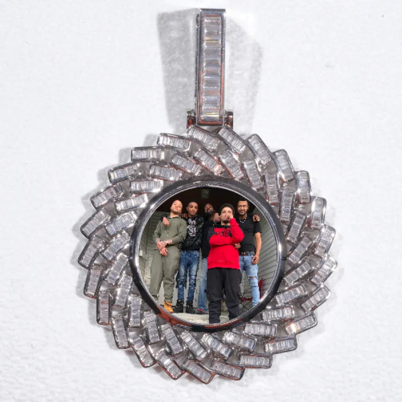 Large 3D Baguette Custom Picture Pendant made by The GUU Shop