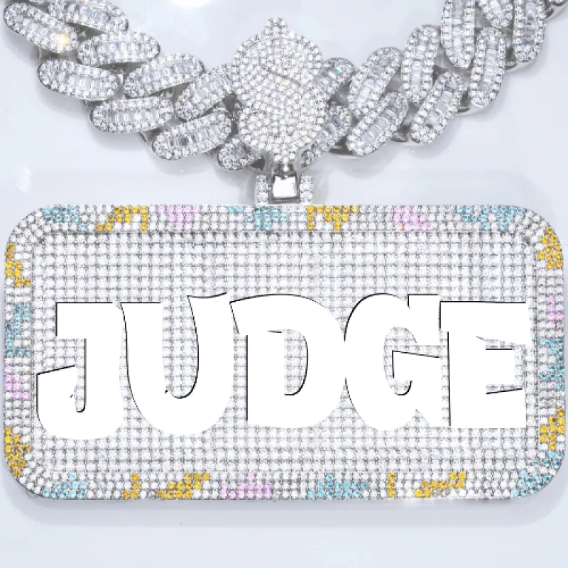 CUSTOM LETTER NECKLACE 3D COLORFUL SQUARE made by The GUU Shop