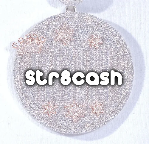 CUSTOM LETTER NECKLACE 3D BIG CROWN DISC sold by The GUU Shop