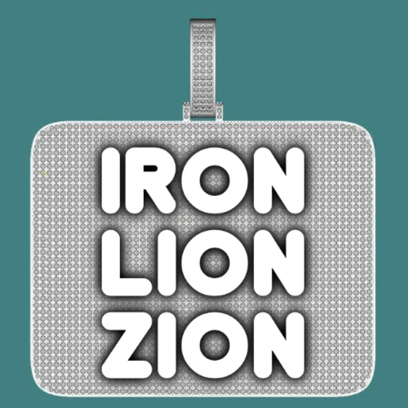 CUSTOM LETTER NECKLACE 3D BIG SQUARE made by The GUU Shop