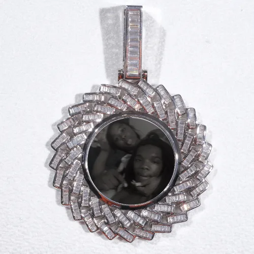 Large 3D Baguette Custom Picture Pendant sold by The GUU Shop