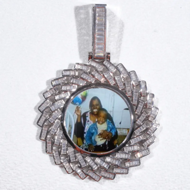 Large 3D Baguette Custom Picture Pendant made by The GUU Shop