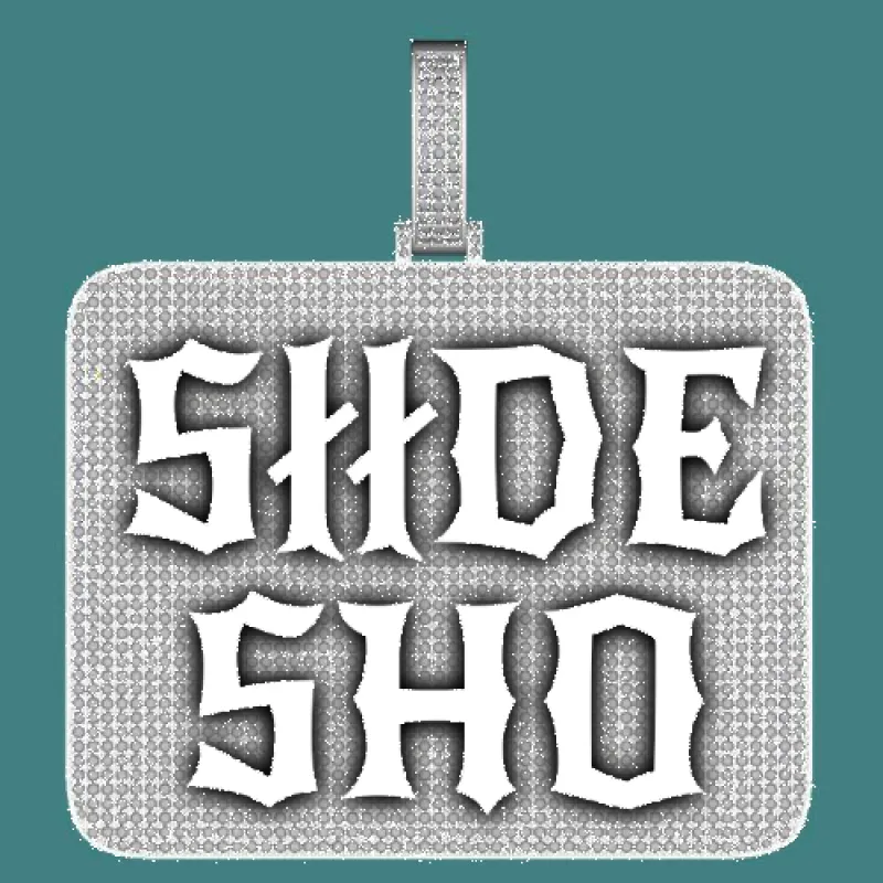 CUSTOM LETTER NECKLACE 3D BIG SQUARE made by The GUU Shop