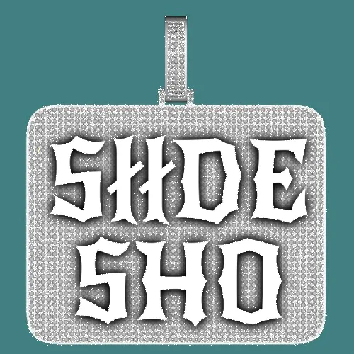 CUSTOM LETTER NECKLACE 3D BIG SQUARE sold by The GUU Shop