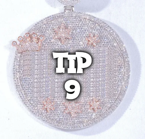 CUSTOM LETTER NECKLACE 3D BIG CROWN DISC sold by The GUU Shop