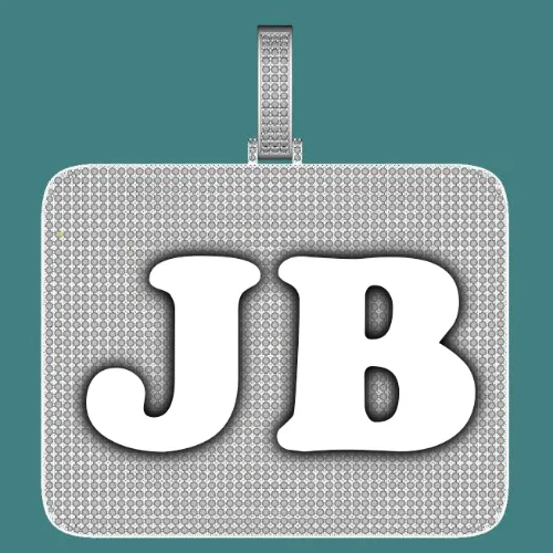 CUSTOM LETTER NECKLACE 3D BIG SQUARE sold by The GUU Shop