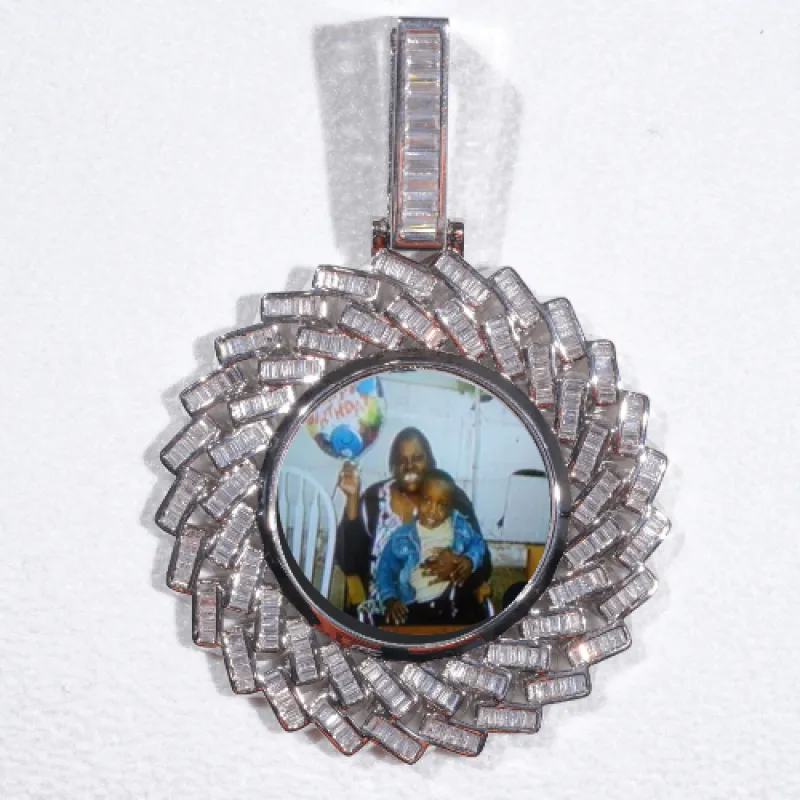 Large 3D Baguette Custom Picture Pendant made by The GUU Shop