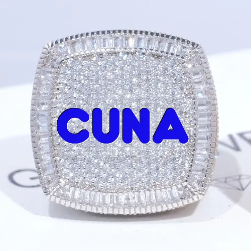 CUSTOM LETTER 3D ICED RING sold by The GUU Shop