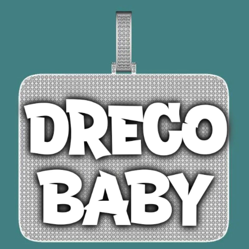 CUSTOM LETTER NECKLACE 3D BIG SQUARE made by The GUU Shop