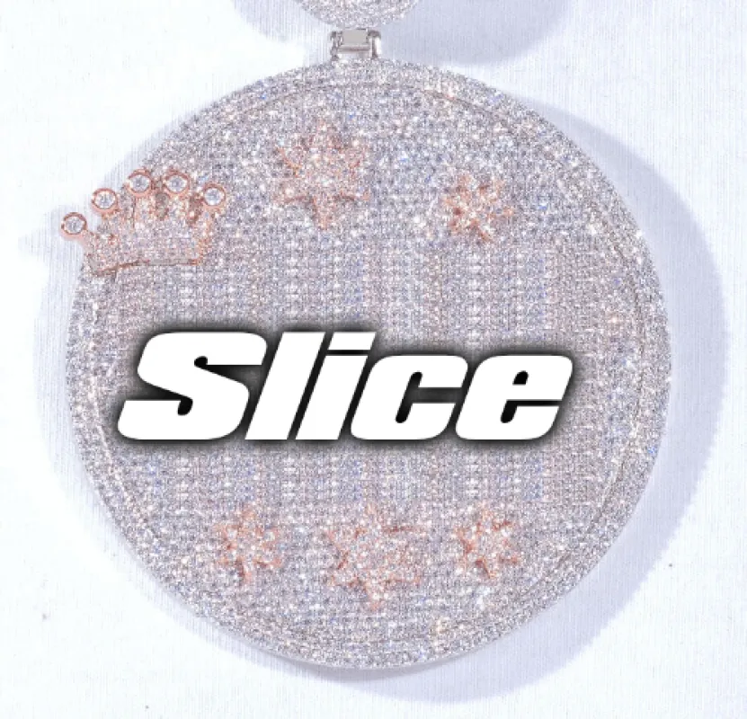 CUSTOM LETTER NECKLACE 3D BIG CROWN DISC made by The GUU Shop