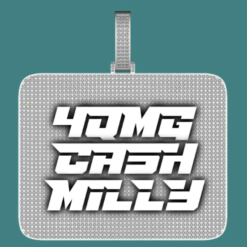 CUSTOM LETTER NECKLACE 3D BIG SQUARE made by The GUU Shop