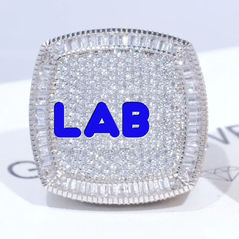 CUSTOM LETTER 3D ICED RING made by The GUU Shop