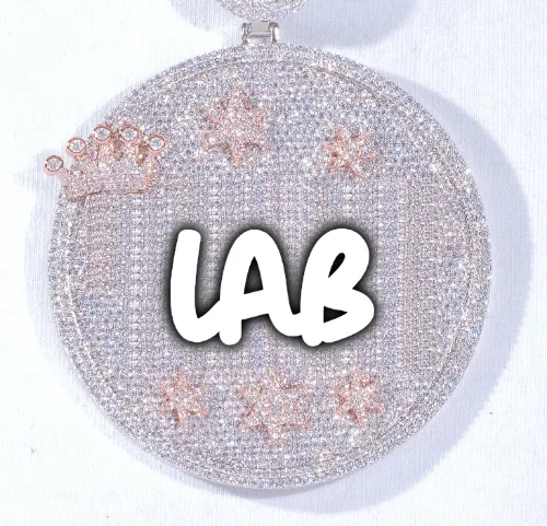 CUSTOM LETTER NECKLACE 3D BIG CROWN DISC sold by The GUU Shop