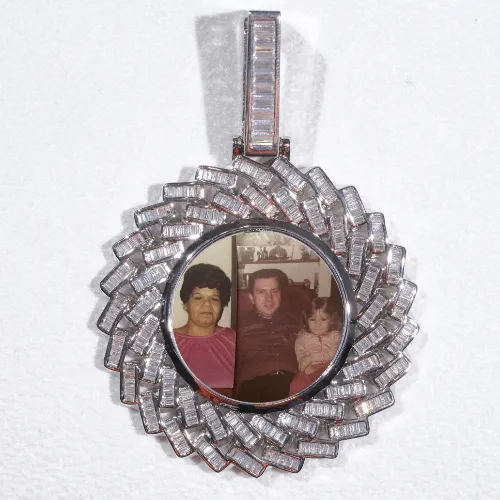 Large 3D Baguette Custom Picture Pendant sold by The GUU Shop