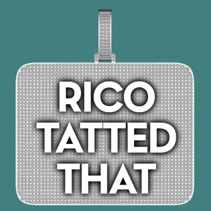 CUSTOM LETTER NECKLACE 3D BIG SQUARE made by The GUU Shop