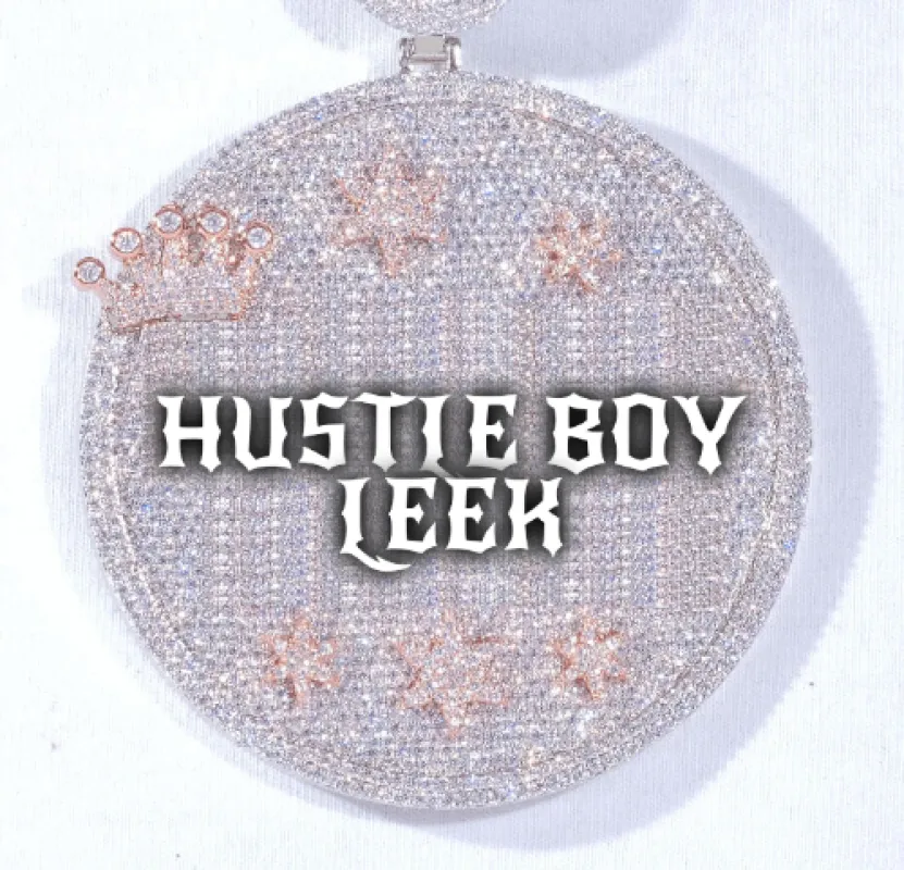 CUSTOM LETTER NECKLACE 3D BIG CROWN DISC made by The GUU Shop