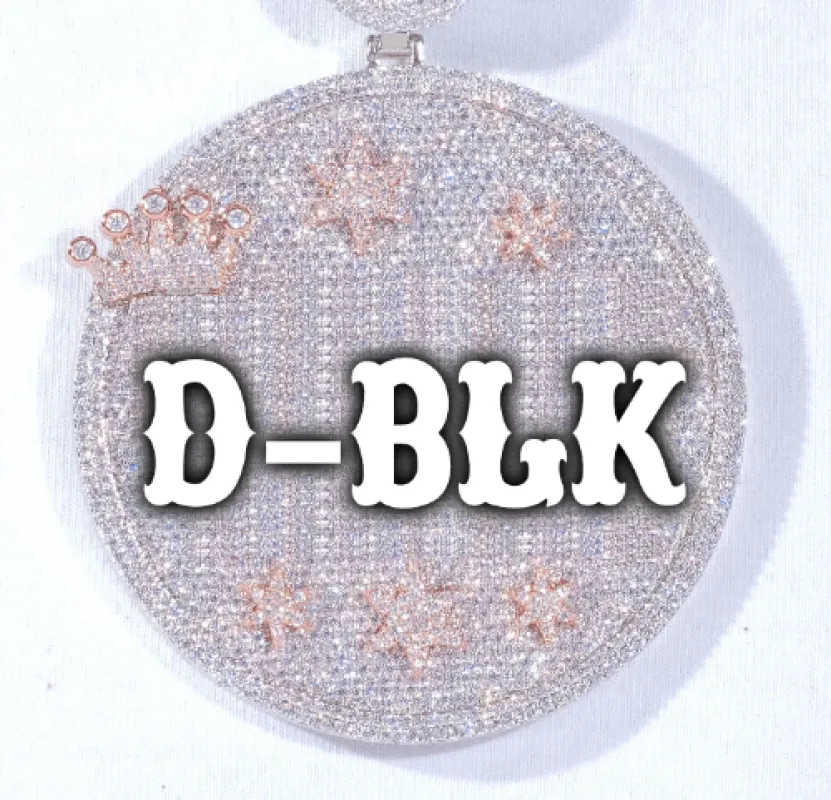 CUSTOM LETTER NECKLACE 3D BIG CROWN DISC made by The GUU Shop