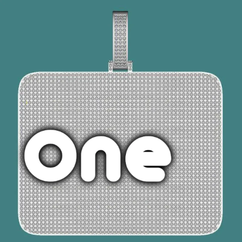 CUSTOM LETTER NECKLACE 3D BIG SQUARE made by The GUU Shop