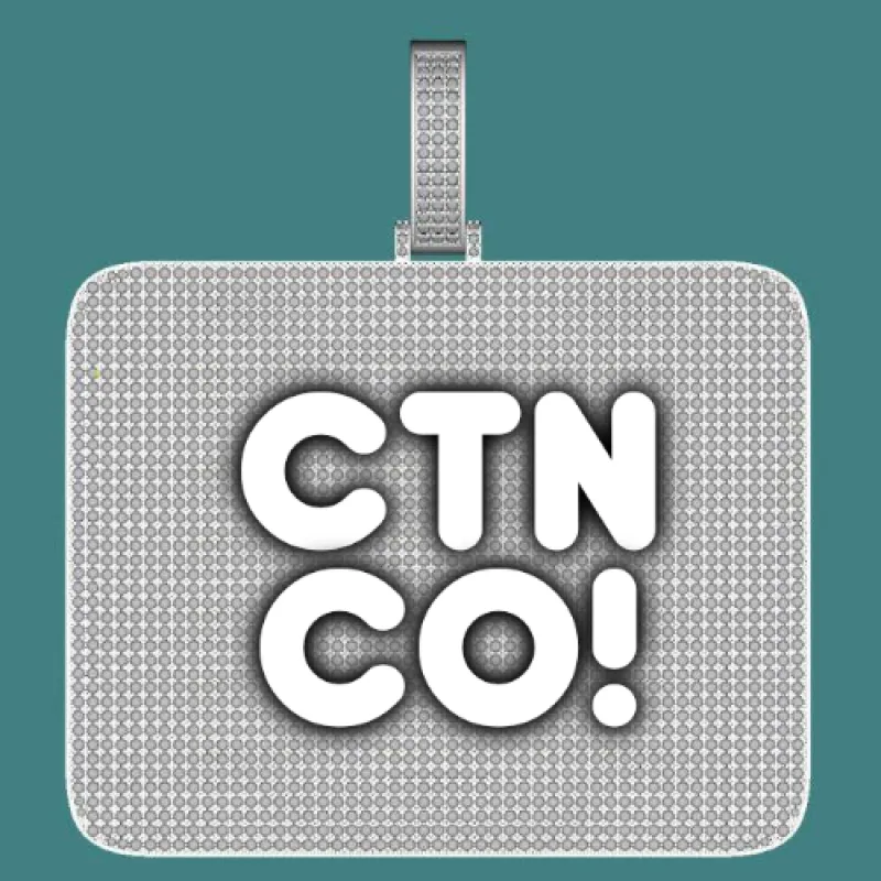 CUSTOM LETTER NECKLACE 3D BIG SQUARE made by The GUU Shop