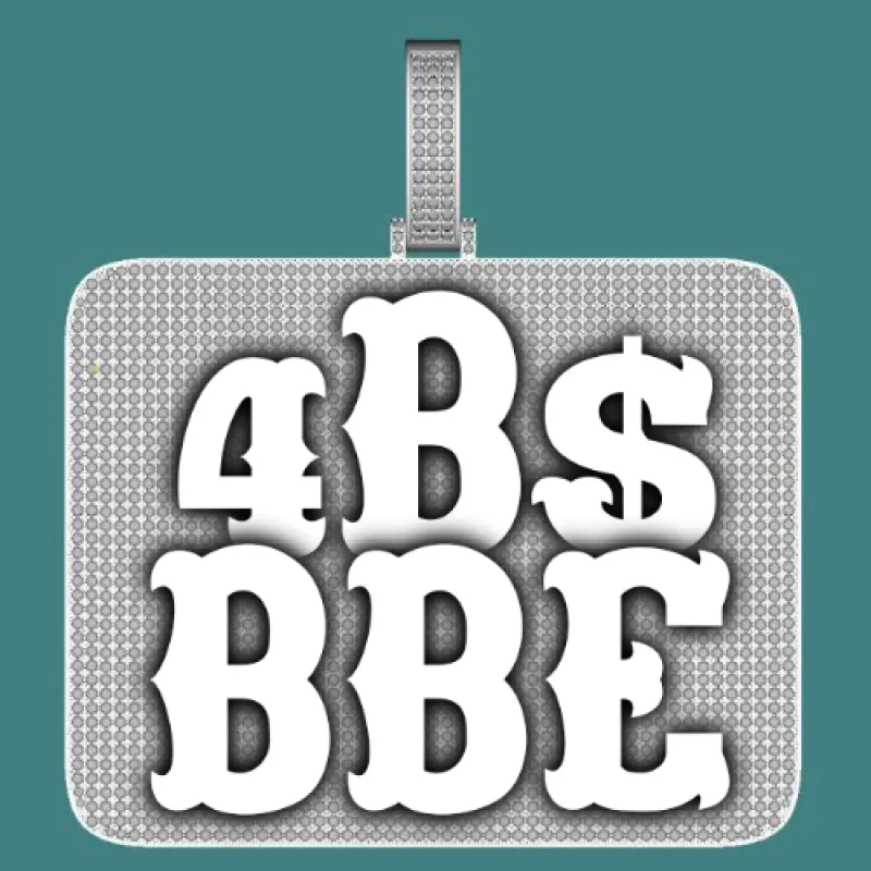 CUSTOM LETTER NECKLACE 3D BIG SQUARE made by The GUU Shop