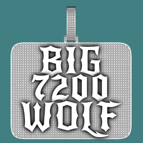 CUSTOM LETTER NECKLACE 3D BIG SQUARE sold by The GUU Shop