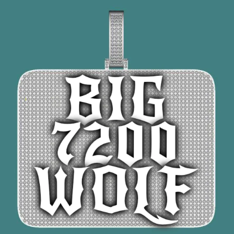 CUSTOM LETTER NECKLACE 3D BIG SQUARE made by The GUU Shop