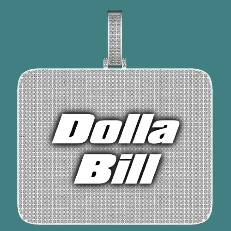 CUSTOM LETTER NECKLACE 3D BIG SQUARE made by The GUU Shop