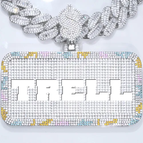 CUSTOM LETTER NECKLACE 3D COLORFUL SQUARE sold by The GUU Shop