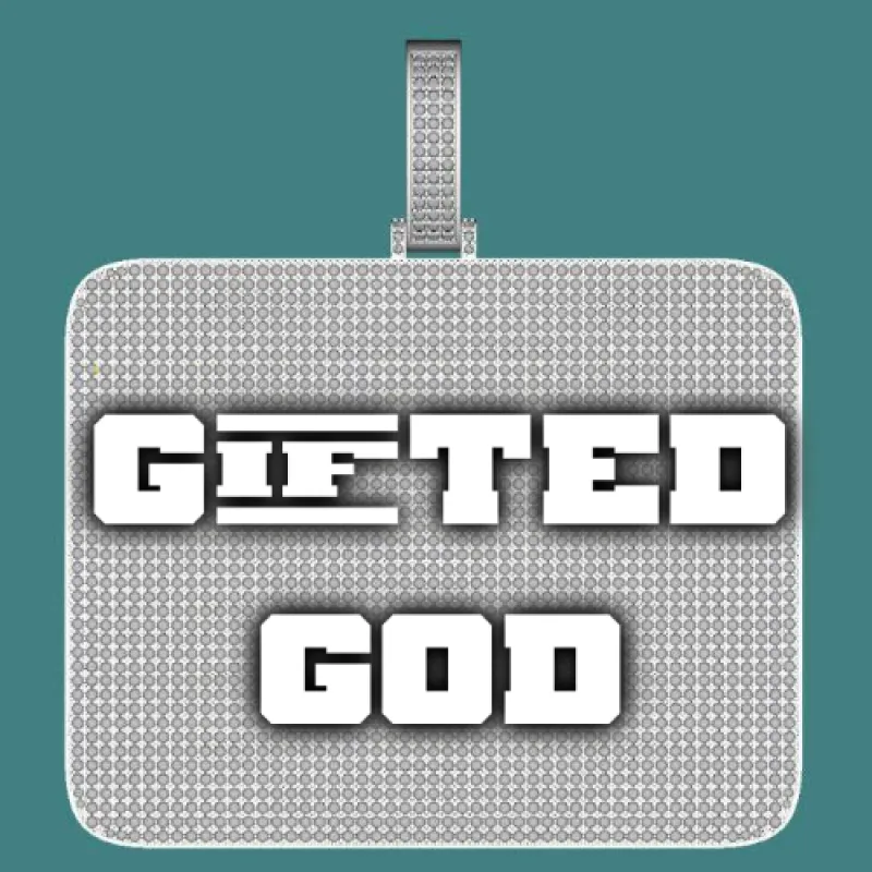 CUSTOM LETTER NECKLACE 3D BIG SQUARE made by The GUU Shop