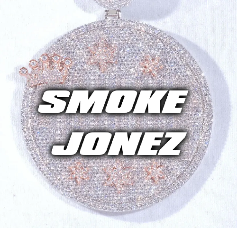 CUSTOM LETTER NECKLACE 3D BIG CROWN DISC made by The GUU Shop