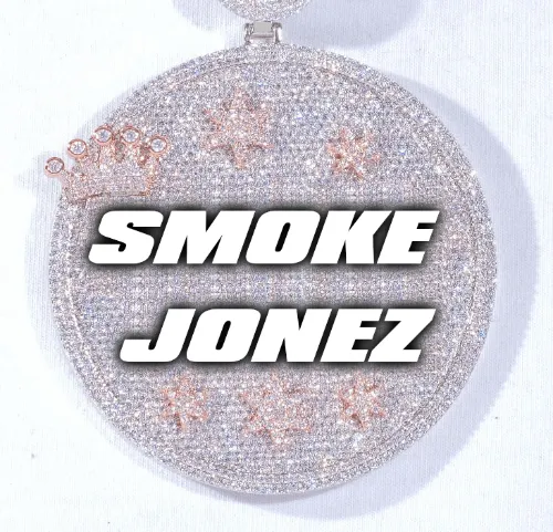 CUSTOM LETTER NECKLACE 3D BIG CROWN DISC sold by The GUU Shop