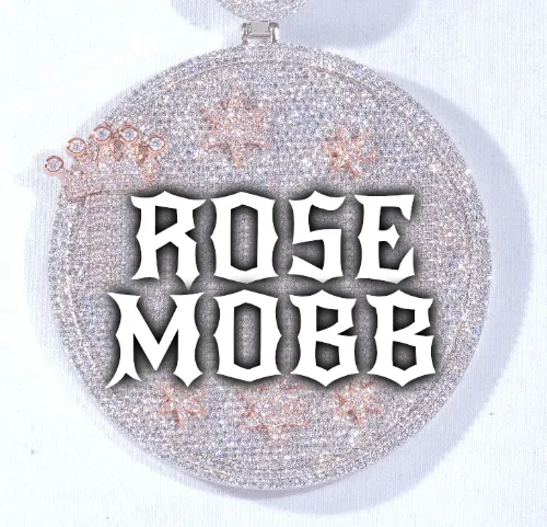 CUSTOM LETTER NECKLACE 3D BIG CROWN DISC sold by The GUU Shop