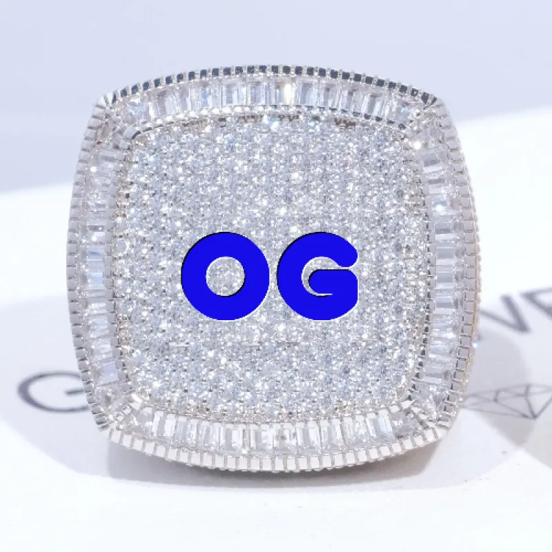 CUSTOM LETTER 3D ICED RING made by The GUU Shop