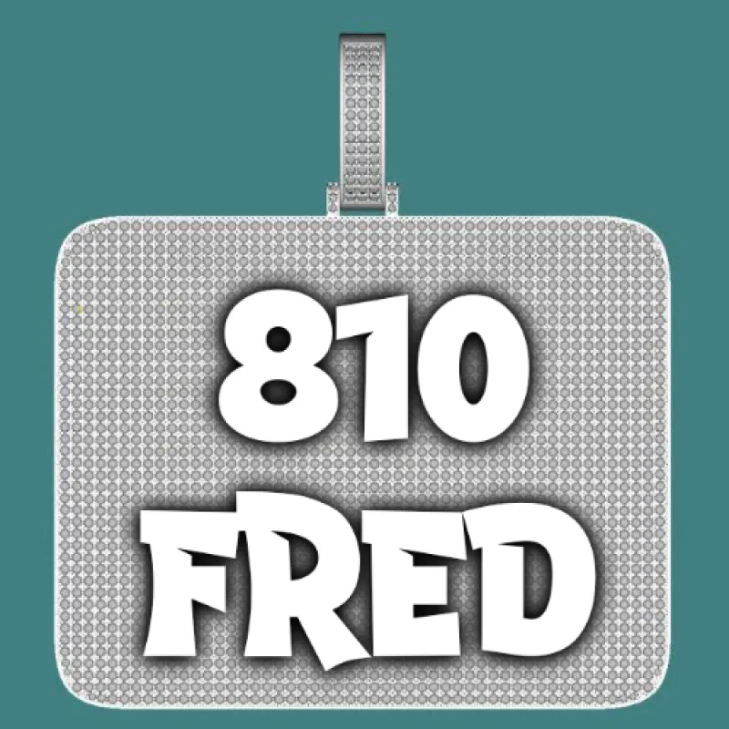 CUSTOM LETTER NECKLACE 3D BIG SQUARE made by The GUU Shop